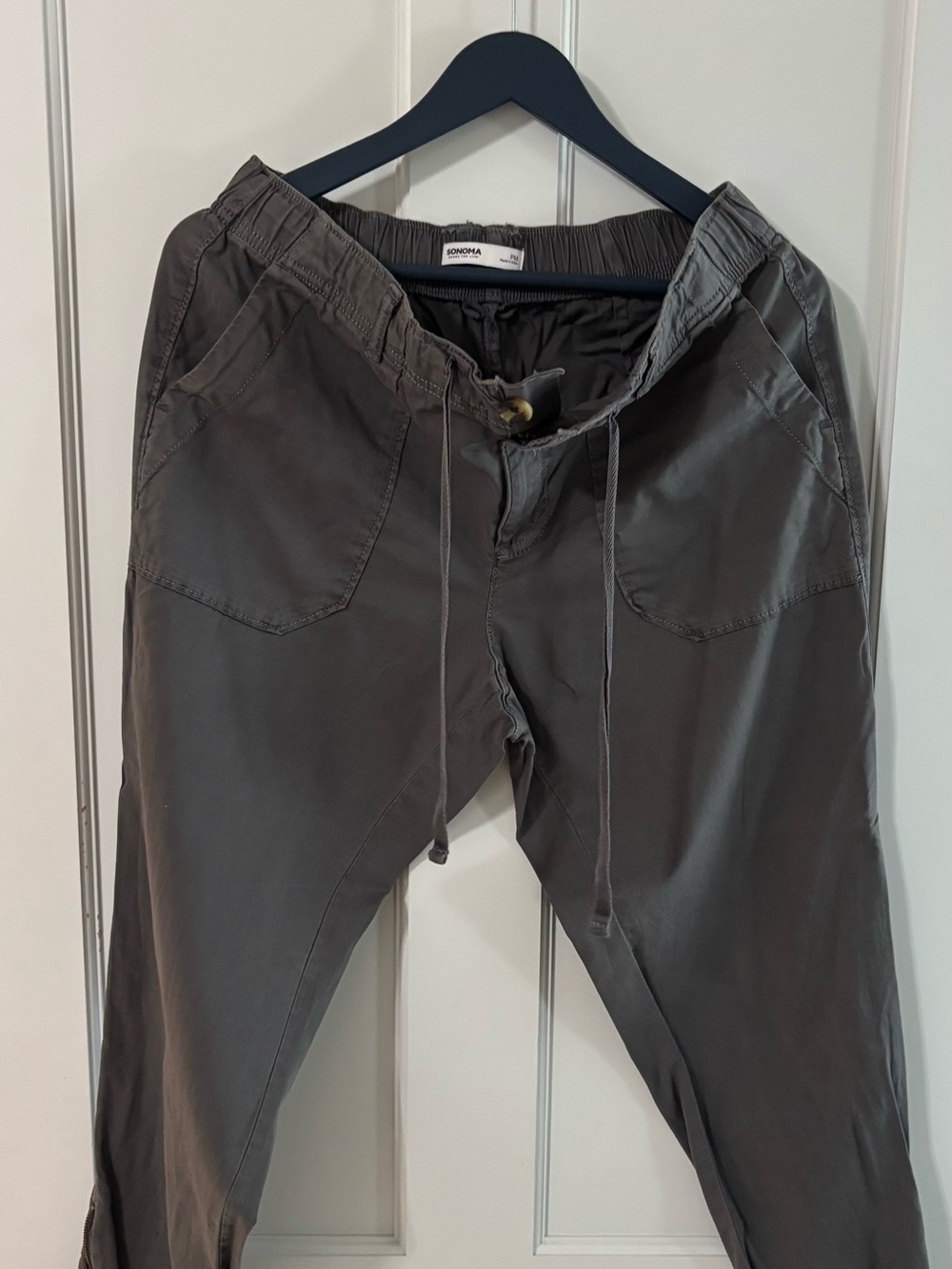 Sonoma Women’s Dark Gray Casual Drawstring Pants Petite Medium